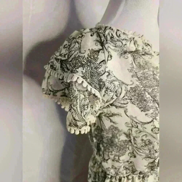 Moon River black and white Bohemian dress size small - Picture 3 of 5